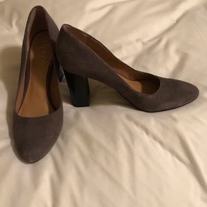 Franco Sarto Grey Suede Pump